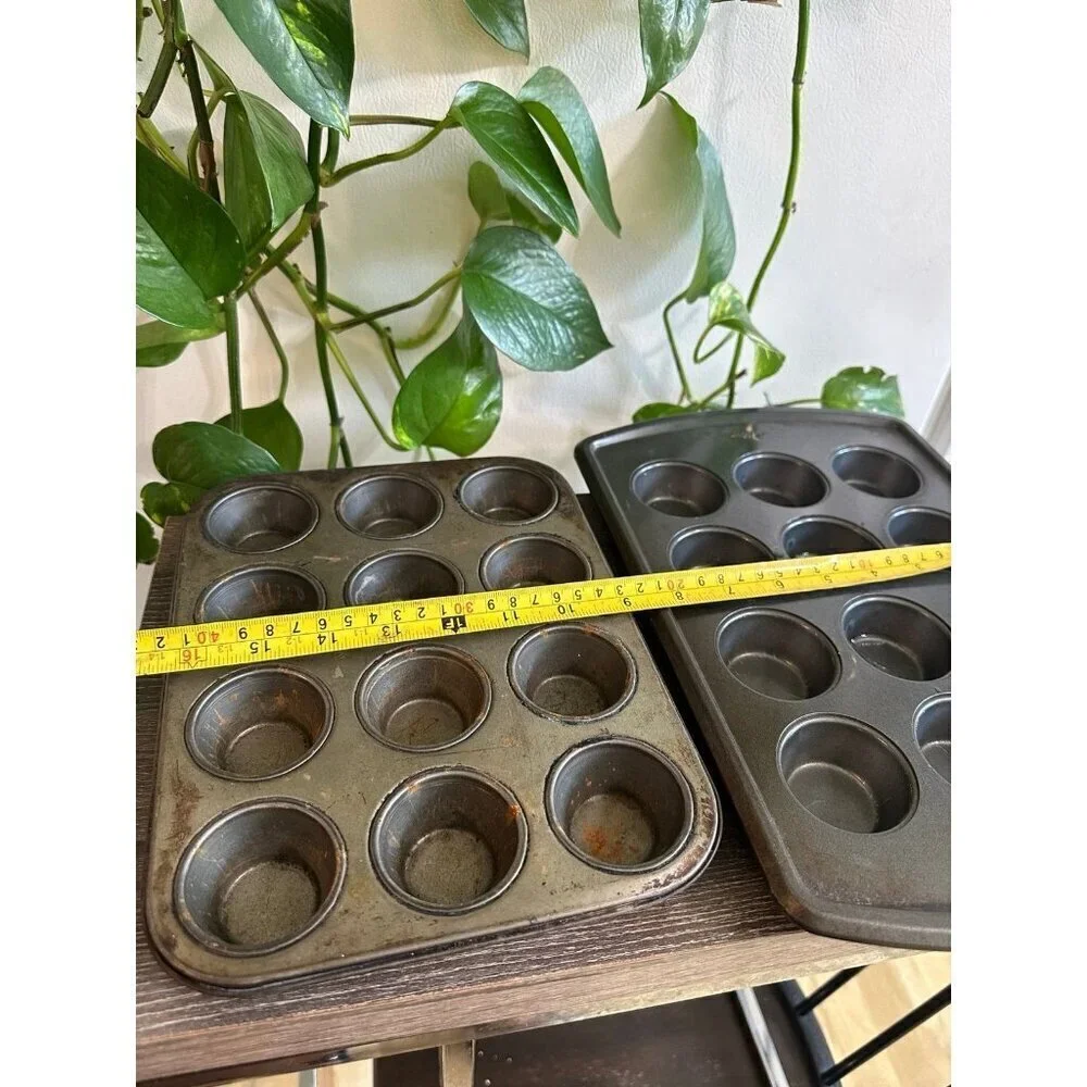 Two piece vintage cupcake tins